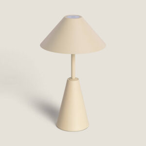 Lampe à Poser LED Portable Extérieure Métal avec Batterie Rechargeable Chamle Beige