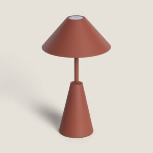 Lampe à Poser LED Portable Extérieure Métal avec Batterie Rechargeable Chamle Brun