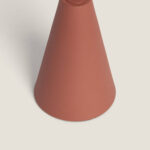 Lampe à poser conique brun mat