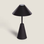 Lampe à Poser LED Portable Extérieure Métal avec Batterie Rechargeable Chamle Noir