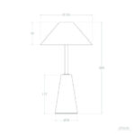 Lampe à Poser Métal LED 3W avec Batterie USB Rechargeable Chamle Brun