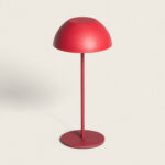 Lampe à Poser Portable LED 2W avec Batterie Rechargeable USB Métal Mugla Rouge