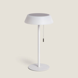 Lampe à Poser Solaire Extérieur LED 1.2W Métal Aldana Blanc