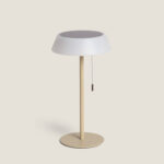 Lampe à Poser Solaire Extérieur LED 1.2W Métal Aldana Crème