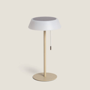 Lampe à Poser Solaire Extérieur LED 1.2W Métal Aldana Crème