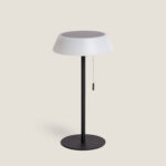 Lampe à Poser Solaire Extérieur LED 1.2W Métal Aldana Noir