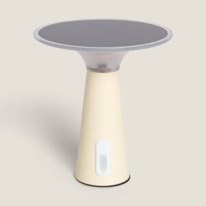 Lampe à Poser Solaire LED 3W Portable avec Batterie USB Rechargeable Soucha Beige