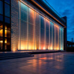 Projecteur linéaire LED RGB pour façade, éclairage vertical wallwasher multicolore