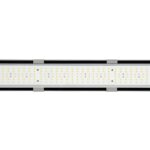 Luminaire linéaire LED de culture, bande blanche de LEDs, châssis noir avec clips de fixation