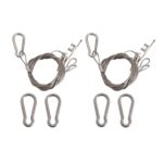 Kit de suspension câble acier avec mousquetons, maillons rapides et serre-câbles réglables