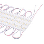 Modules LED sur plaquettes blanches à lentilles circulaires avec fils de connexion