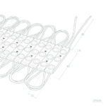 Modules LED blancs en chaîne, boîtiers rectangulaires avec lentilles circulaires et câbles de connexion