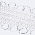 Module LED blanc rectangulaire à lentilles rondes avec fils de connexion pour enseignes extérieures