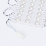 Module LED blanc à lentilles rondes avec connecteur pour enseignes extérieures