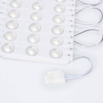 Module LED blanc à lentilles rondes avec connecteur et câble pour enseignes publicitaires