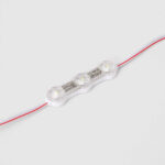 Module LED 3 diodes en boîtier transparent avec fils rouge et blanc
