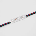 Module LED RGB boîtier transparent avec lentilles et câble 3 conducteurs pour enseignes