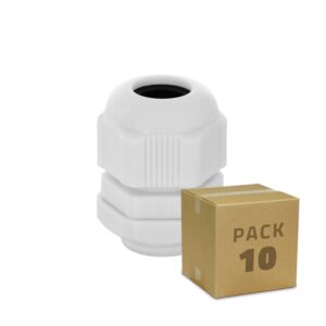 Pack de 10 Presse-Étoupes Nylon IP68 Différentes Tailles PG13.5