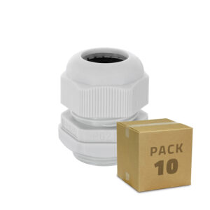 Pack de 10 Presse-Étoupes Nylon IP68 Différentes Tailles PG21