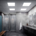 Panneau LED 60x60 cm encastré, diffusion blanche, format carré pour plafond suspendu