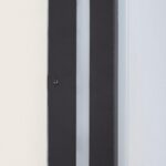 Plafonnier carré extérieur aluminium noir à diffuseur opalin