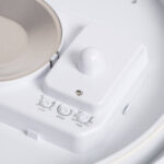 Plafonnier blanc avec détecteur radar en dôme et réglages LUX SENS TIME