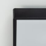 Plafonnier carré cadre noir avec diffuseur blanc