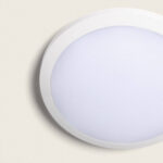 Plafonnier LED circulaire blanc, fixation plafond, diffuseur opalin