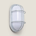 Plafonnier Extérieur Ovale 260x146 mm Hublot Acier Galvanisé Fjord