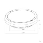 Plafonnier Extérieur Rond Curio IP65 Noir