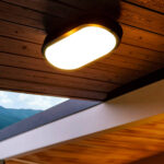 Plafonnier LED Extérieur Ovale 25W Hublot Black IP65 98x198 mm Blanc chaud 3000K