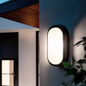 Plafonnier LED Extérieur Ovale 25W Hublot Black IP65 98x198 mm Blanc neutre 4000K