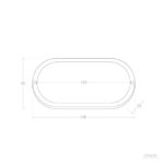 Plafonnier LED Extérieur Ovale 25W Hublot White IP65 96x198 mm Blanc froid 5000K