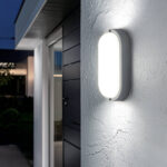 Plafonnier LED Extérieur Ovale 25W Hublot White IP65 96x198 mm Blanc froid 6500K