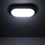 Plafonnier LED ovale blanc, montage en surface, éclairage blanc froid