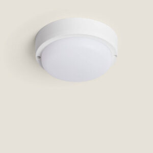 Plafonnier LED Extérieur Rond 15W Hublot White IP65 Ø155 mm Blanc chaud 3000K