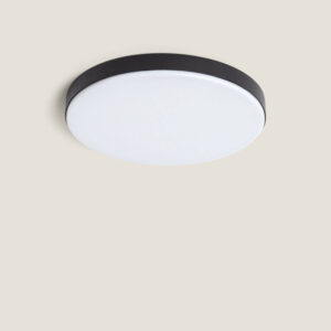 Plafonnier LED Extérieur Rond 24W Dimmable Ø220 mm Noir
