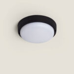 Plafonnier LED Extérieur Rond 25W Hublot Black IP65 Ø175 mm Blanc neutre 4000K