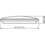 Plafonnier LED rond basse épaisseur, diamètre 347 mm, hauteur 68 mm