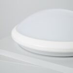 Plafonnier LED rond blanc à diffuseur opalin, fixation en surface