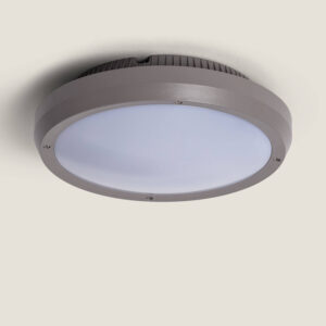 Plafonnier Rond Extérieur Curio IP65 Gris Ø300 mm