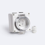 Prise Schuko Étanche Type F IP66 Blanc