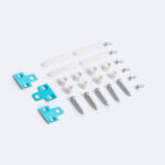 Accessoires de montage pour prise étanche blanc, vis, chevilles, rondelles et pattes de fixation