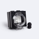 Prise Schuko Étanche Type F IP66 Noir