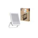 Projecteur LED rectangulaire blanc avec support inclinable pour éclairage extérieur