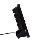 Projecteur LED noir profil fin avec support orientable et câble visible, boîtier rectangulaire