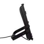 Projecteur LED noir slim, profil mince rectangulaire, support de fixation réglable pour installation murale ou sol