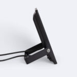 Projecteur LED extérieur slim noir rectangulaire avec support réglable et câbles