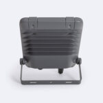 Projecteur LED gris mat à boîtier métallique à ailettes, support de fixation réglable