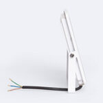 Projecteur LED blanc à profil slim avec support orientable et câble électrique apparent